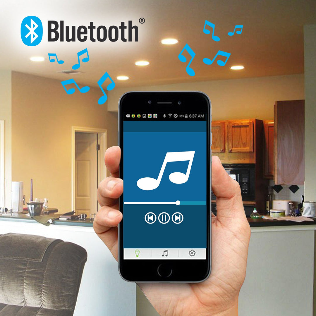 SOUNDLAMP Dimmable LED Light Bulb Bluetooth Speaker - 4 Pack