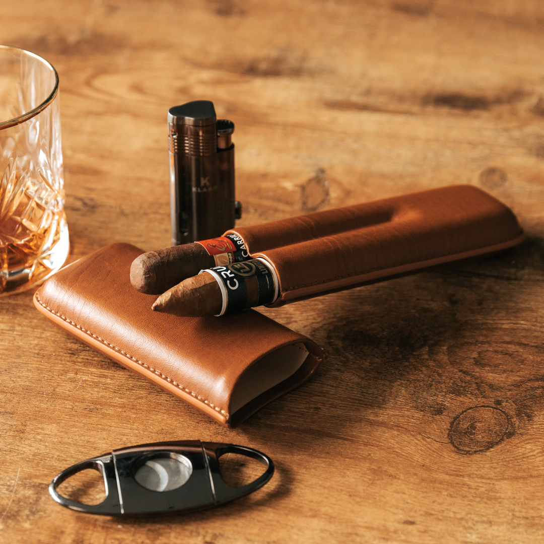 Klaro 2 Cigar Travel Case by Case Elegance