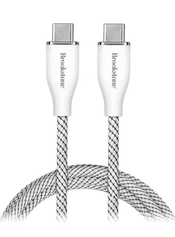 Brookstone C-to-C 60W Nylon Braided with Silver Ring