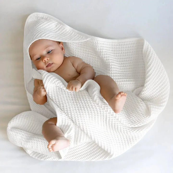 CleanBamboo® Waffle Hooded Baby Towel by ettitude