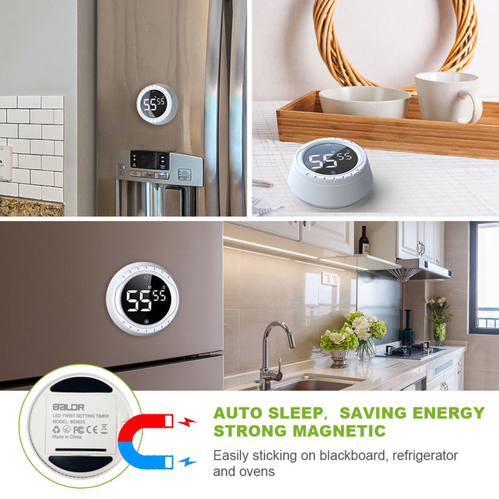 Baldr Digital Kitchen Timer - precise and reliable countdown for cooking, baking, and meal prep, featuring an easy-to-read display and compact design
