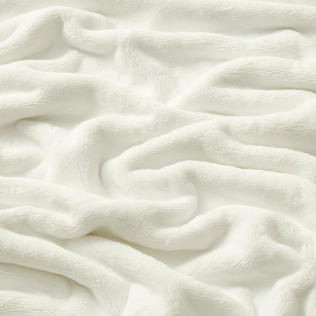 Close-up of white textured fabric
