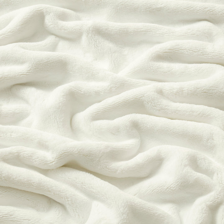 Close-up of white textured fabric