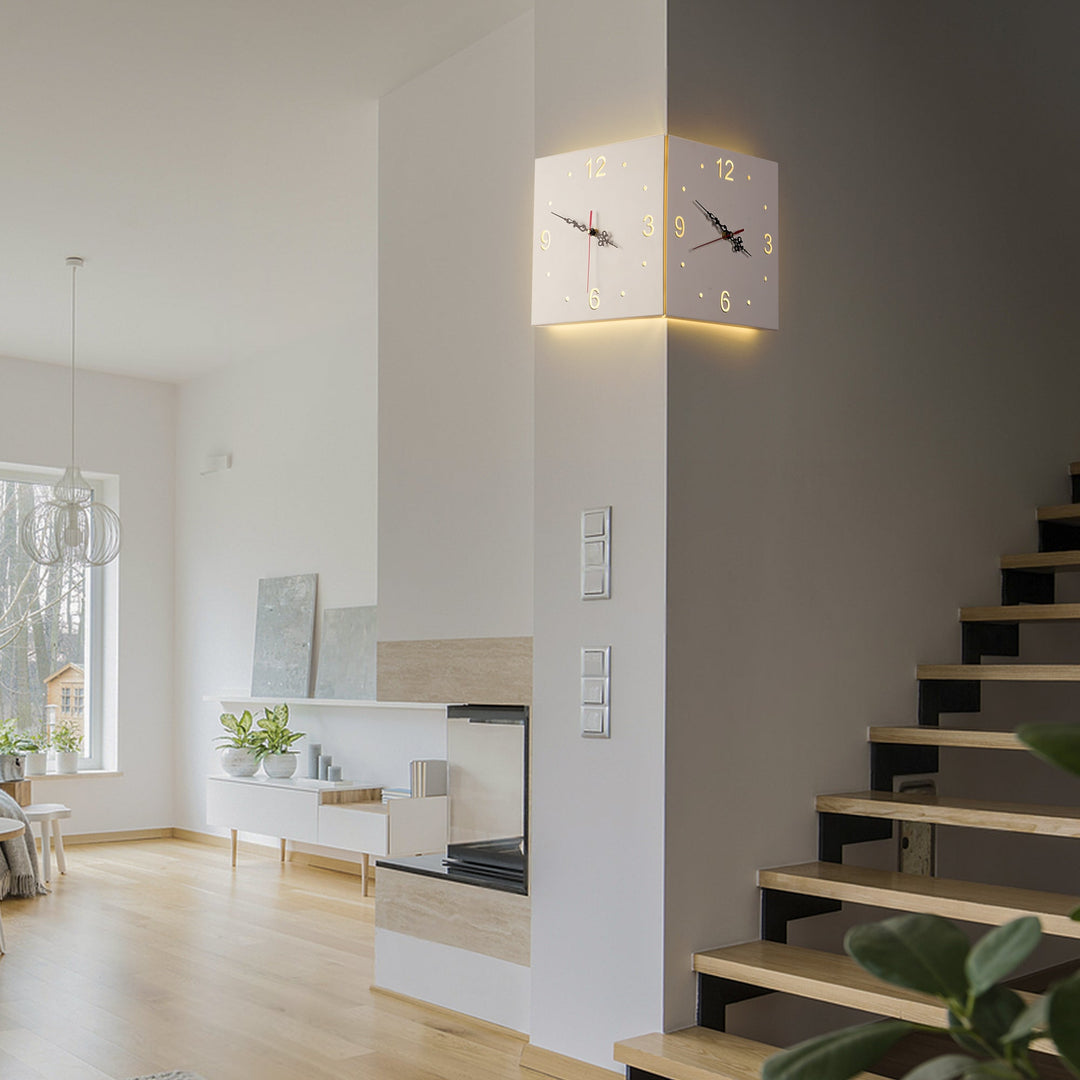 Voice Sensor Backlit Corner Clock