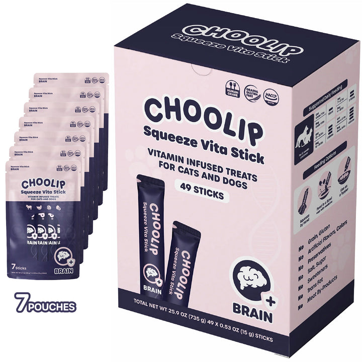 Choolip Squeeze Vita Stick Pouches - Vitamin-Infused Pet Treats