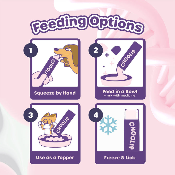 Choolip Squeeze Vita Stick Pouches - Vitamin-Infused Pet Treats