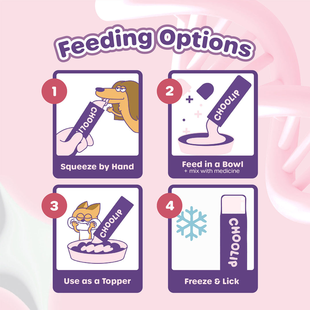 Choolip Squeeze Vita Stick Pouches - Vitamin-Infused Pet Treats