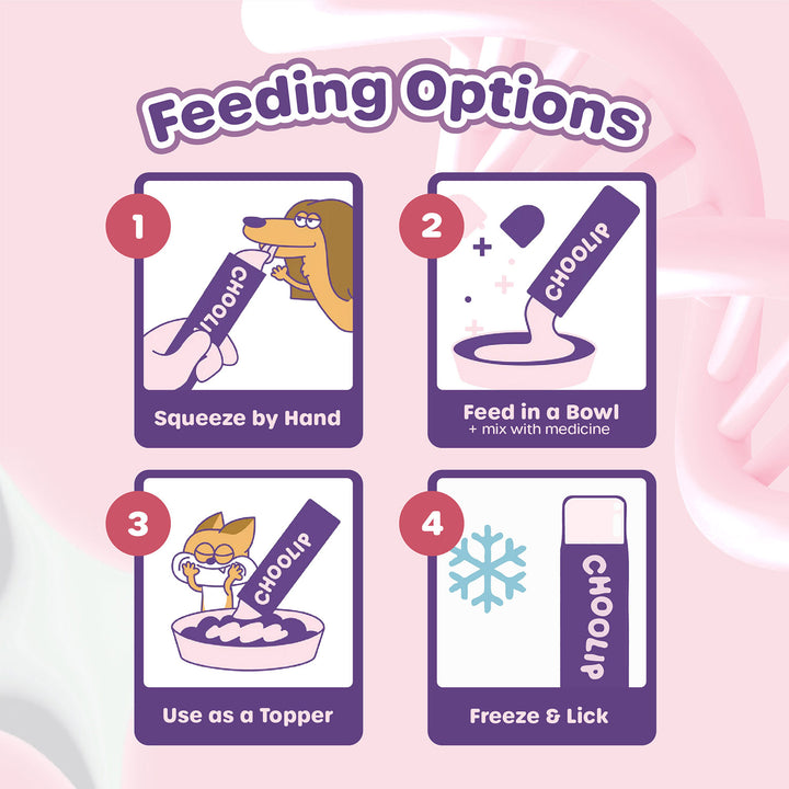 Choolip Squeeze Vita Stick Pouches - Vitamin-Infused Pet Treats