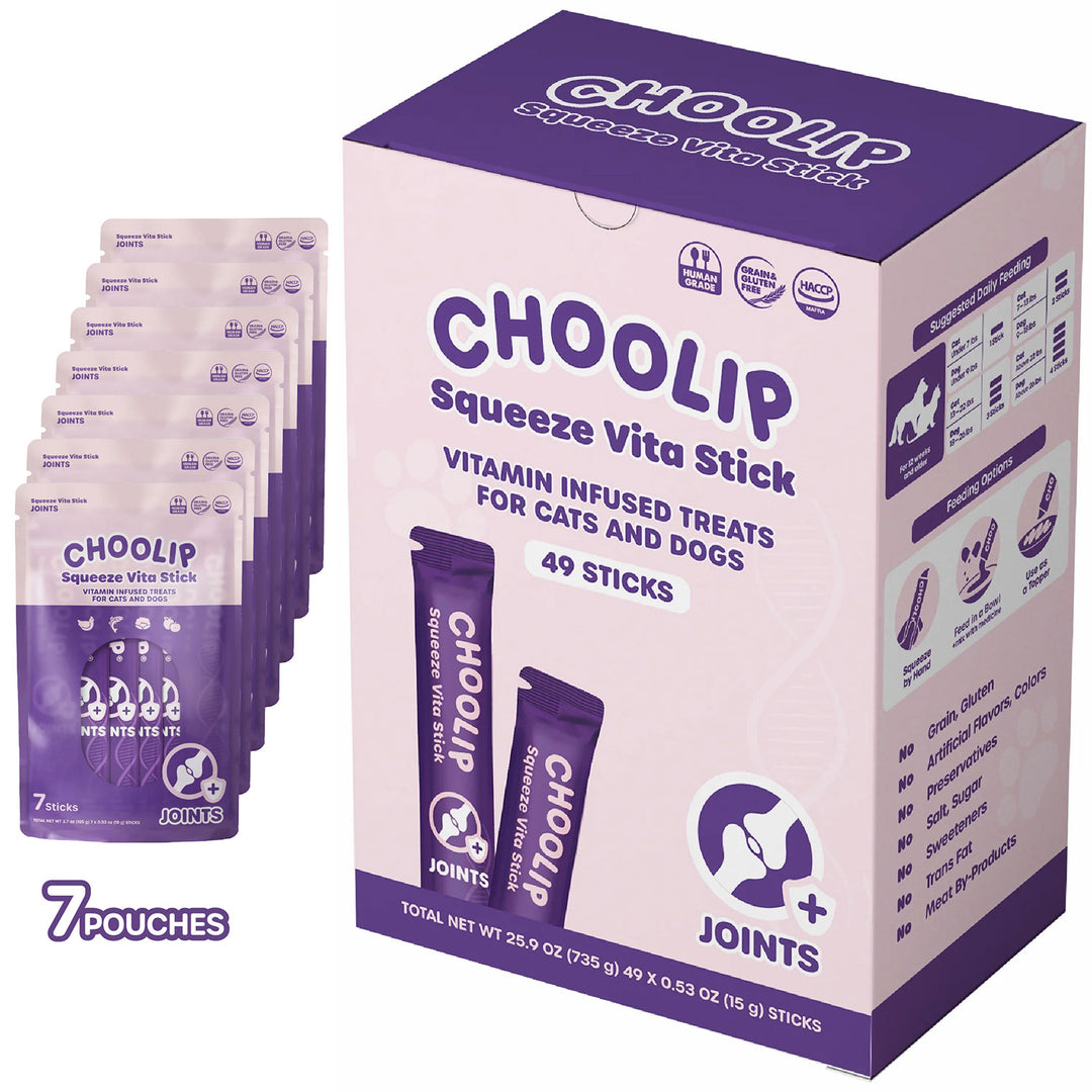 Choolip Squeeze Vita Stick Pouches - Vitamin-Infused Pet Treats