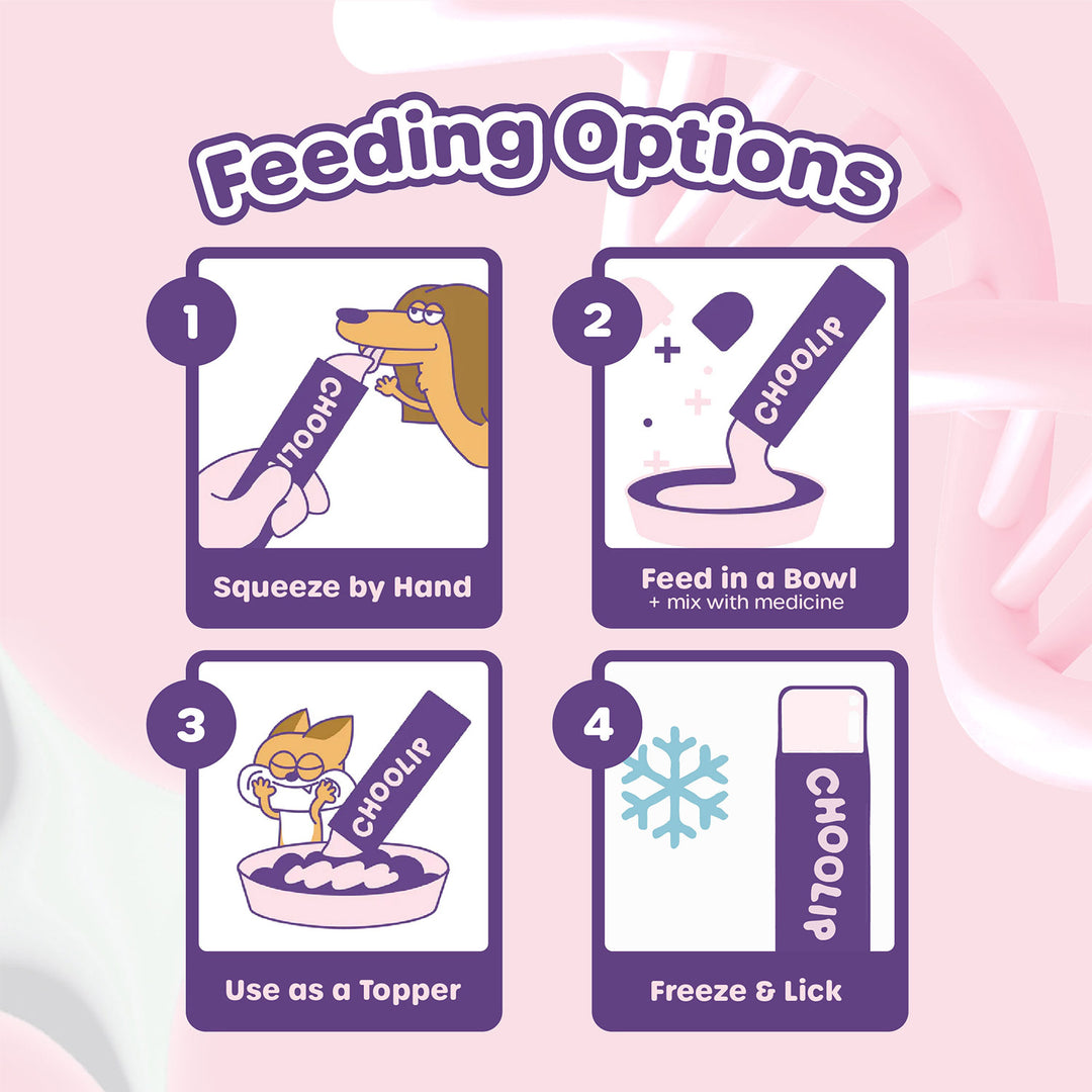 Choolip Squeeze Vita Stick Pouches - Vitamin-Infused Pet Treats