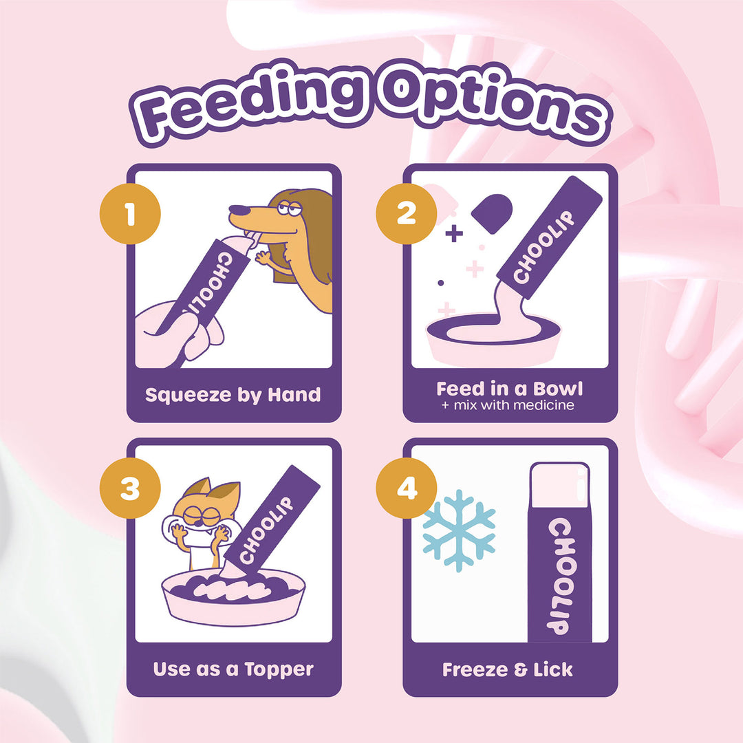 Choolip Squeeze Vita Stick Pouches - Vitamin-Infused Pet Treats