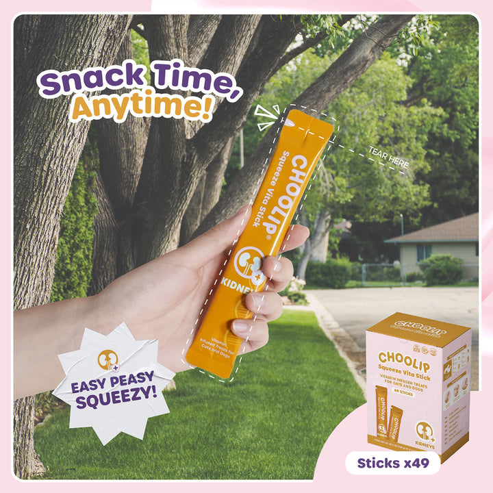 Choolip Squeeze Vita Stick Pouches - Vitamin-Infused Pet Treats