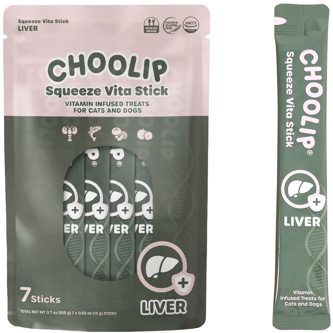 Choolip Squeeze Vita Stick Pouches - Vitamin-Infused Pet Treats