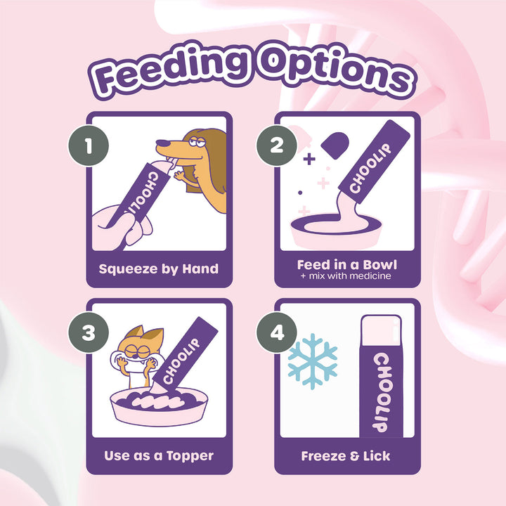 Choolip Squeeze Vita Stick Pouches - Vitamin-Infused Pet Treats