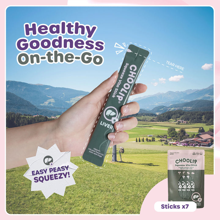 Choolip Squeeze Vita Stick Pouches - Vitamin-Infused Pet Treats