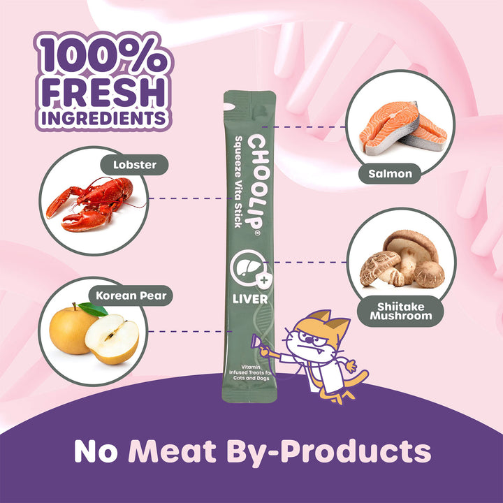 Choolip Squeeze Vita Stick Pouches - Vitamin-Infused Pet Treats
