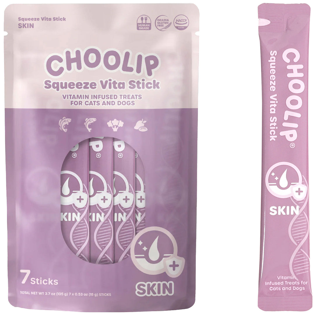 Choolip Squeeze Vita Stick Pouches - Vitamin-Infused Pet Treats