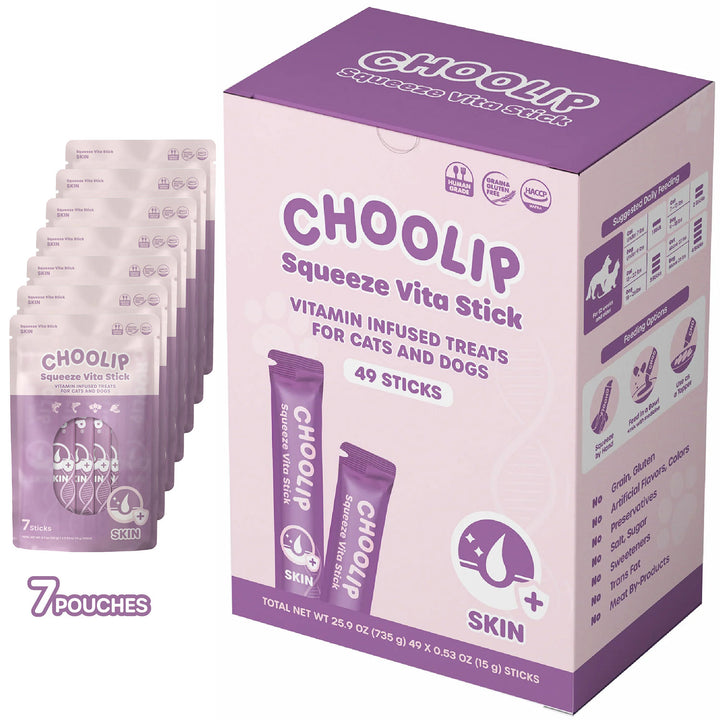 Choolip Squeeze Vita Stick Pouches - Vitamin-Infused Pet Treats
