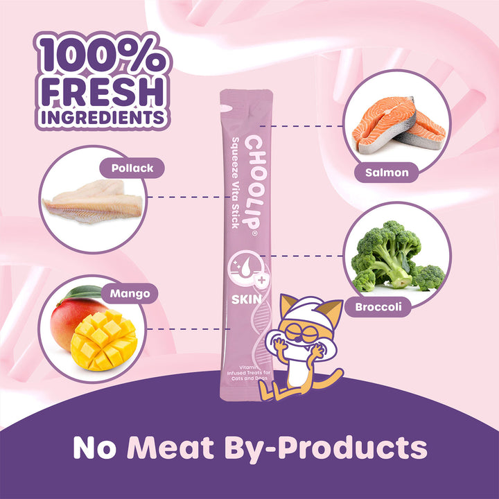 Choolip Squeeze Vita Stick Pouches - Vitamin-Infused Pet Treats