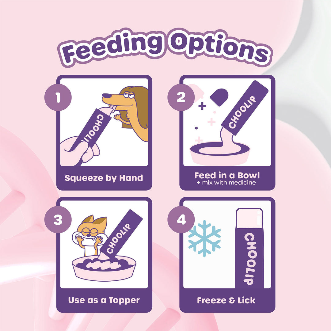 Choolip Squeeze Vita Stick Pouches - Vitamin-Infused Pet Treats