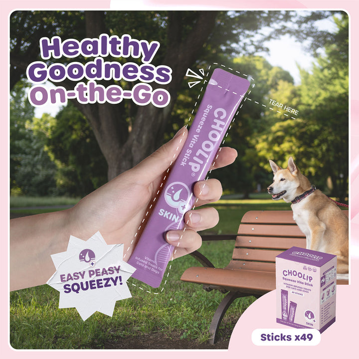 Choolip Squeeze Vita Stick Pouches - Vitamin-Infused Pet Treats