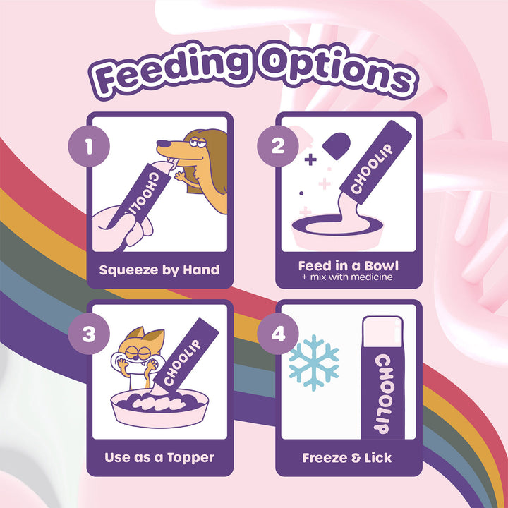 Choolip Squeeze Vita Stick Pouches - Vitamin-Infused Pet Treats