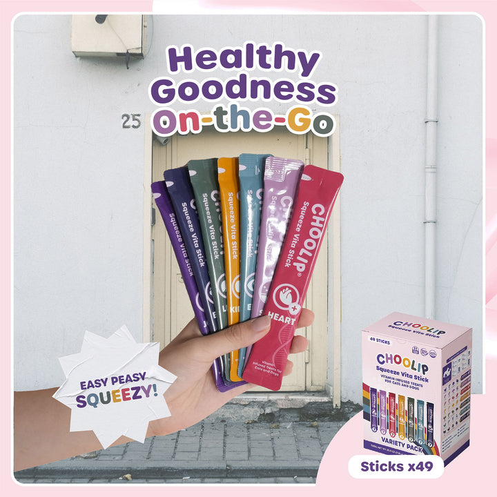 Choolip Squeeze Vita Stick Pouches - Vitamin-Infused Pet Treats