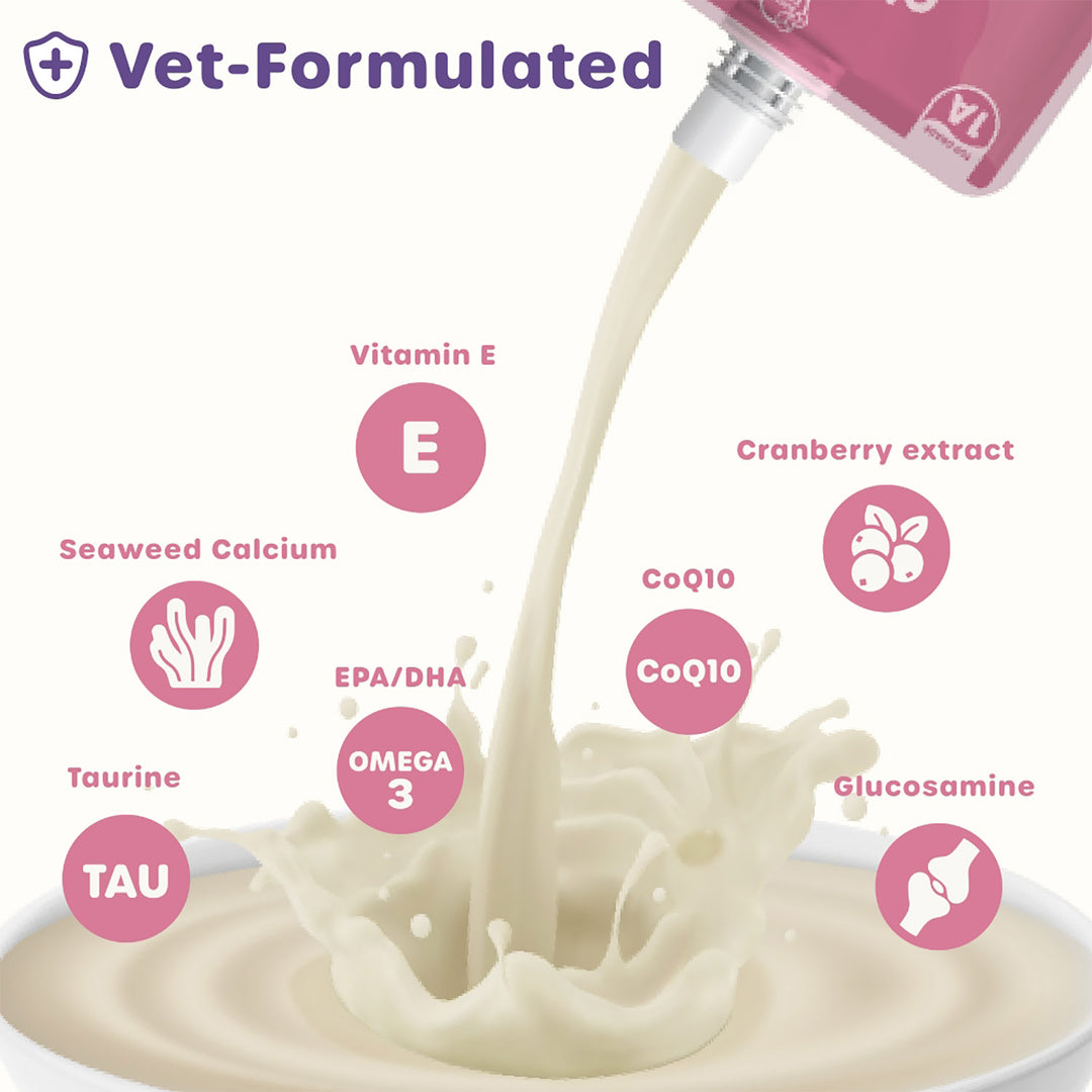 Choolip Berry Good Milk (10 Pouches) - Lactose-Free Vitamin Drink for Pets