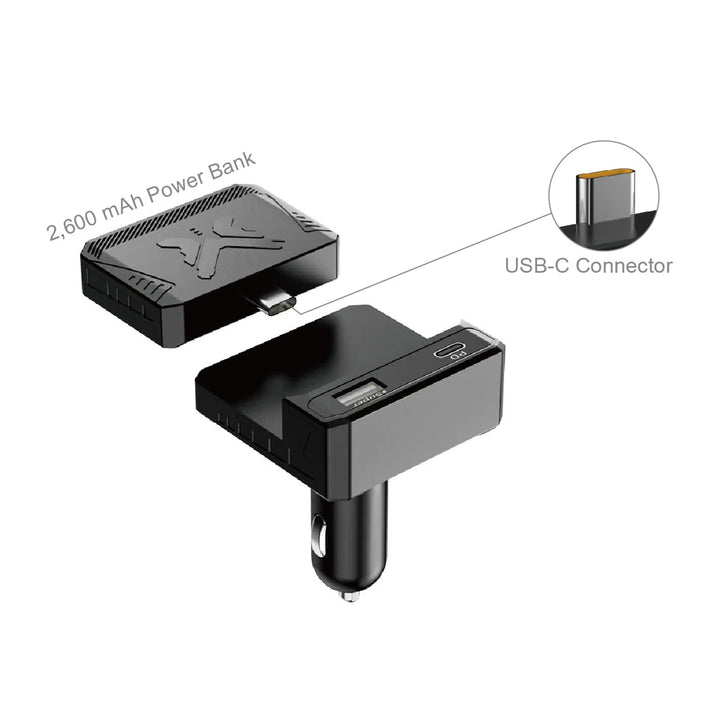 MiLink 50W Super-Fast Car Charger With 2,600mAh Power Bank