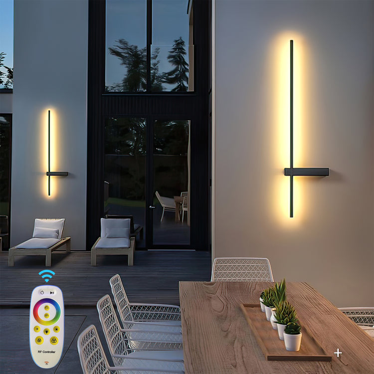 Outdoor wall light with remote control clearance