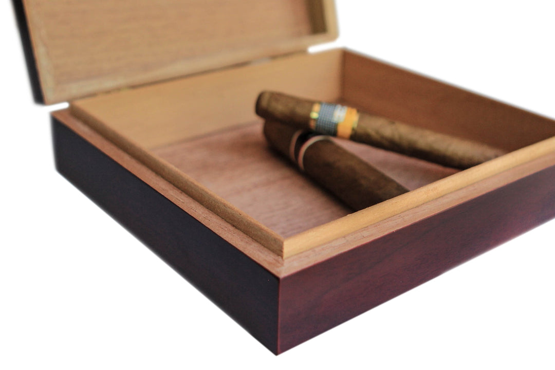 Desktop Analog Cherry Humidor by Case Elegance