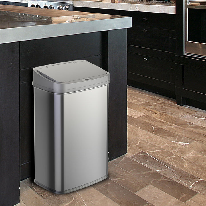 13.2 Gallon | Rectangular Motion Sensor Trash Can | DZT-50-28