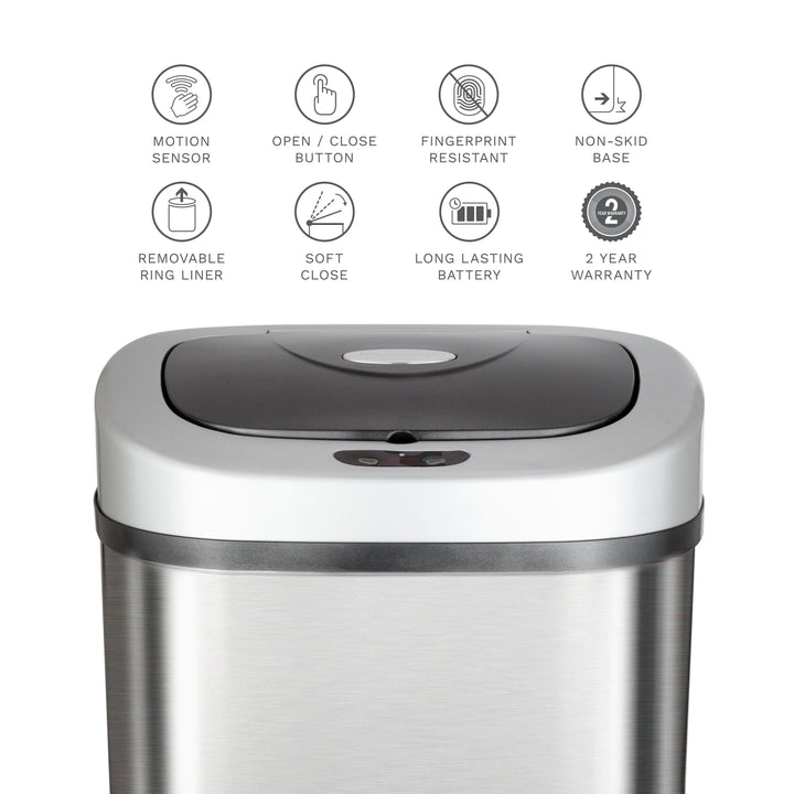 Rectangular Motion Sensor Trash Can 21.1 Gallon | DZT-80-4