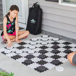 2-in-1 Premium Giant Checkers & Tic Tac Toe Game