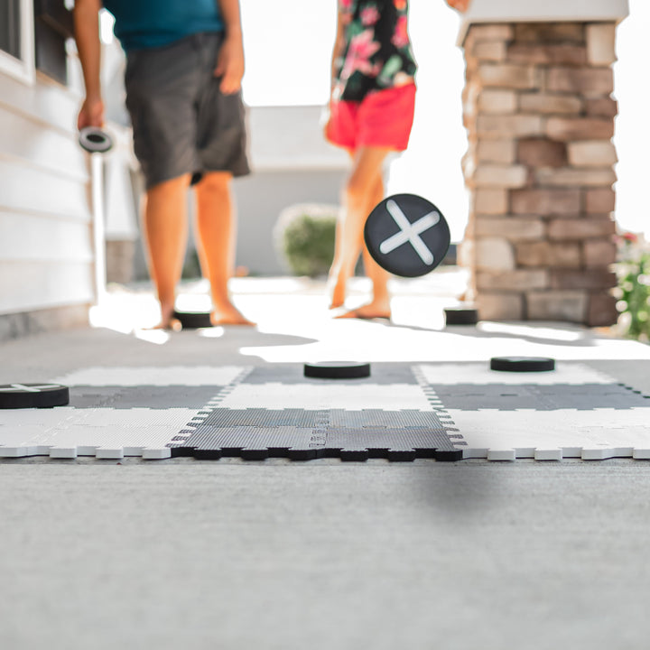 2-in-1 Premium Giant Checkers & Tic Tac Toe Game