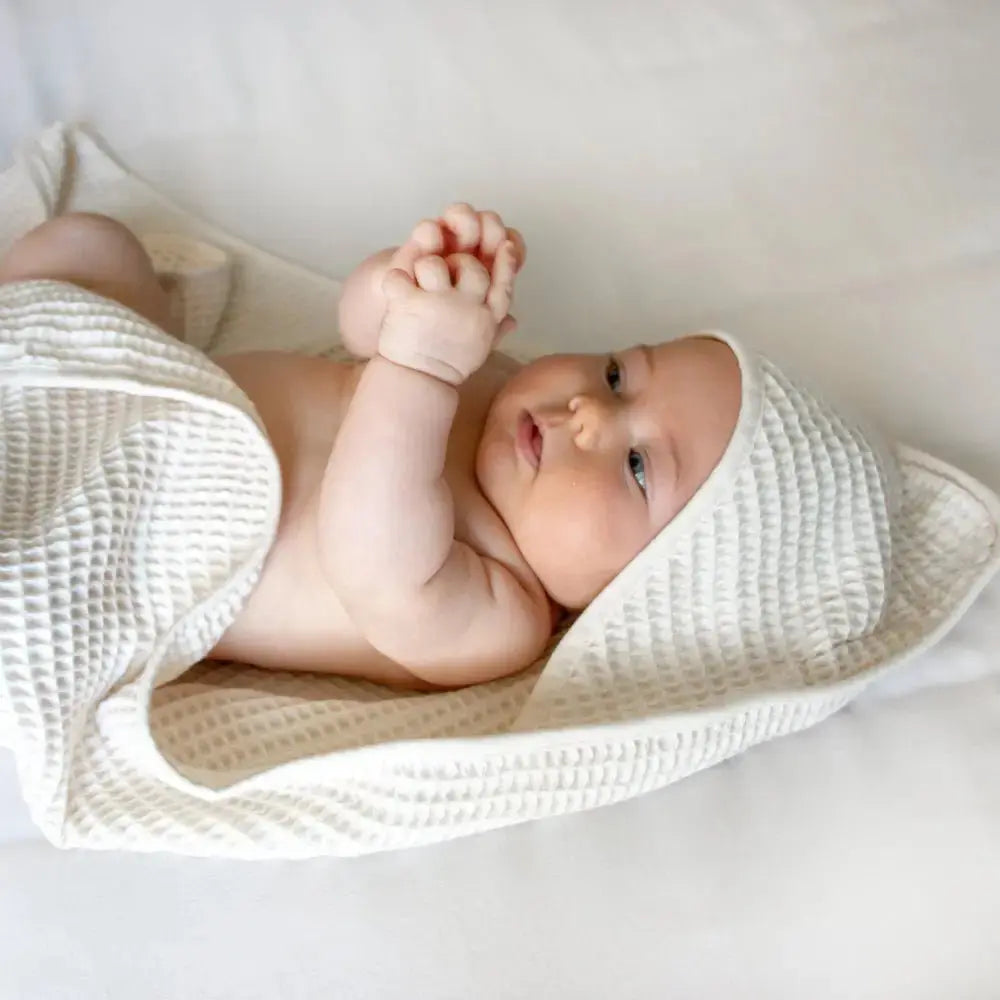 CleanBamboo® Waffle Hooded Baby Towel by ettitude