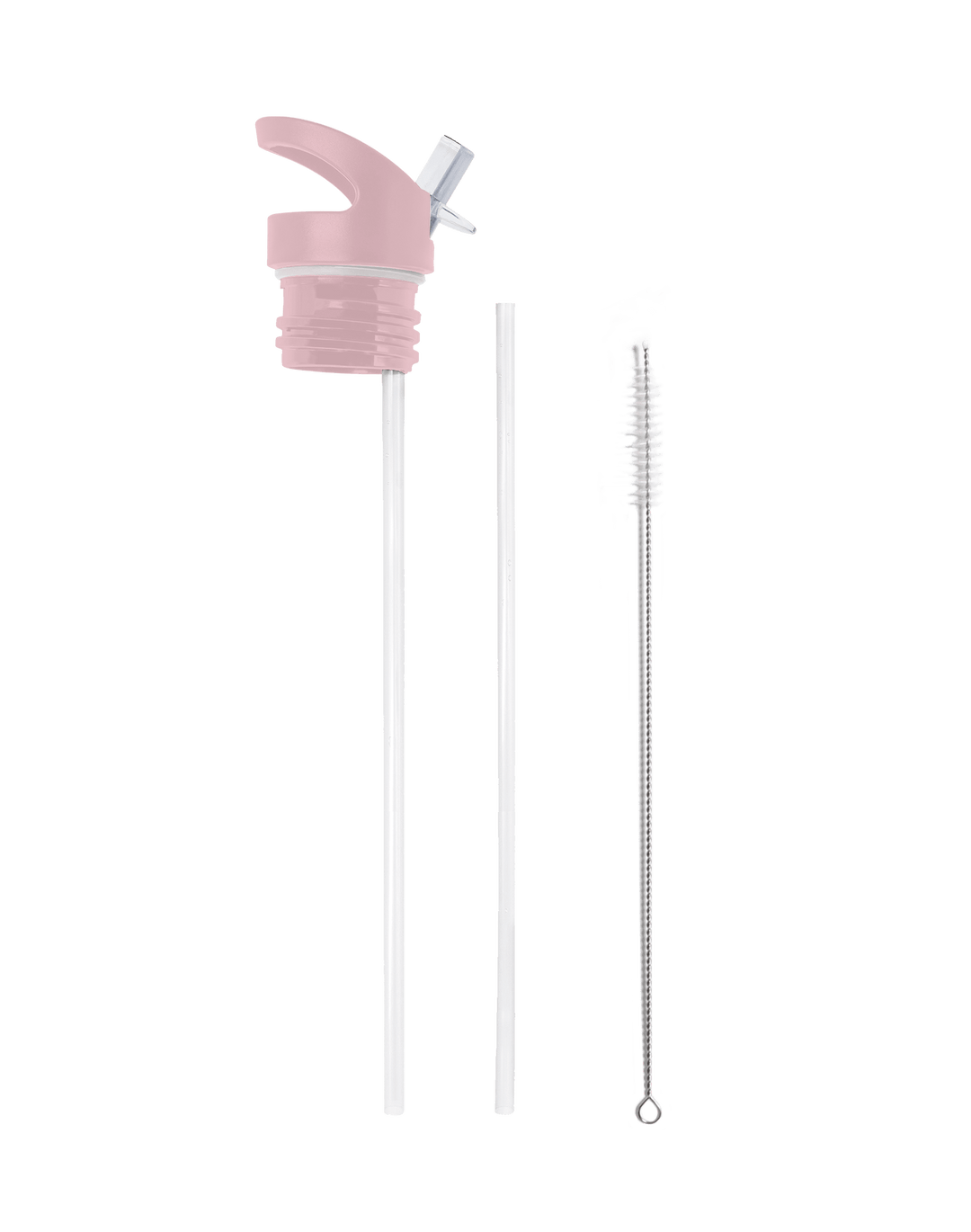 Flip ‘N’ Sip Lid Light Pink | 2 Straws + 1 Cleaner