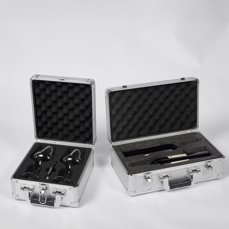 VinBottle and VinGlass Case Bundle - Carry Cases for Two Wine Bottles and Two Wine Glasse s by VinGardeValise