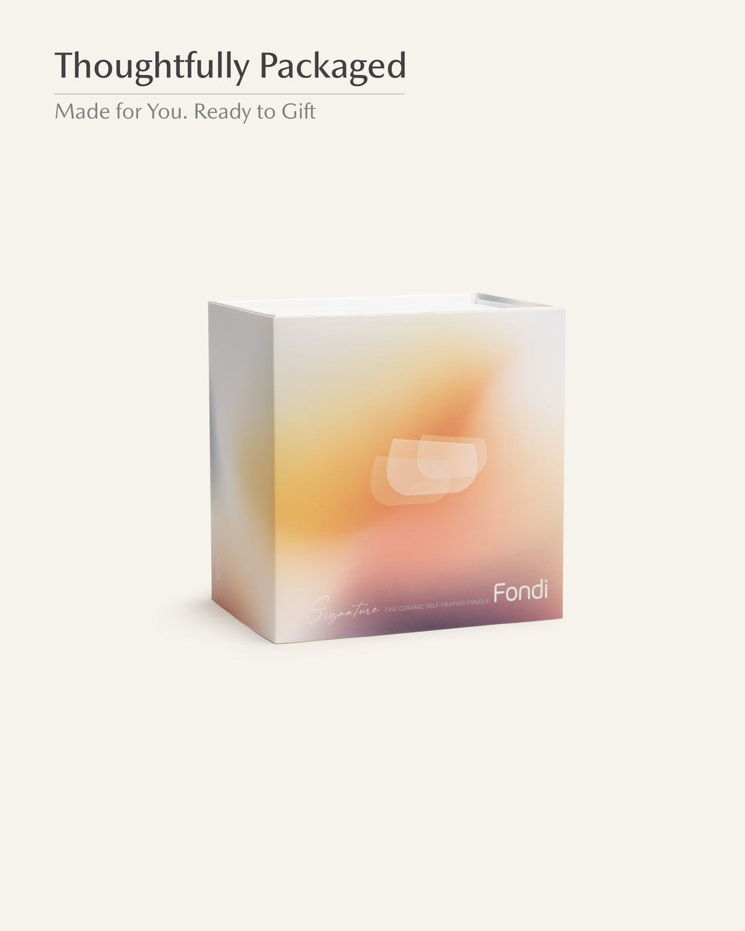 Fondi Self-Heating Fondue Set - Jasmine White