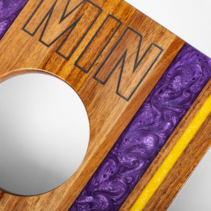 1ft x 2ft Gameday Teams Epoxy Resin Wood Compact Travel Cornhole Board Set