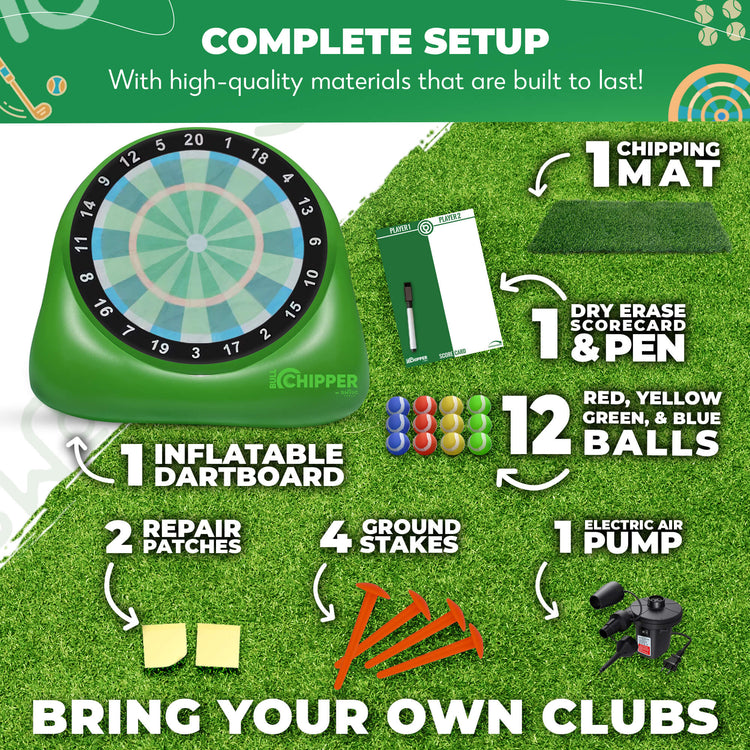 Bull Chipper™  | Giant Golf Darts (Over 6 ft Tall)