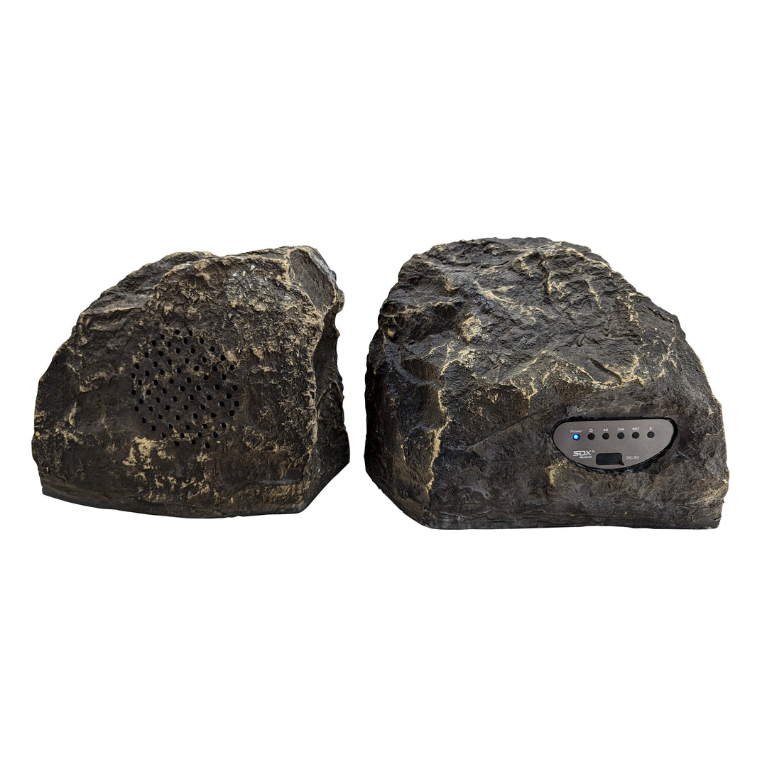 SDX Audio Waterproof 5.1 TWS Bluetooth Durable Polymer 200W Garden Rock Speakers