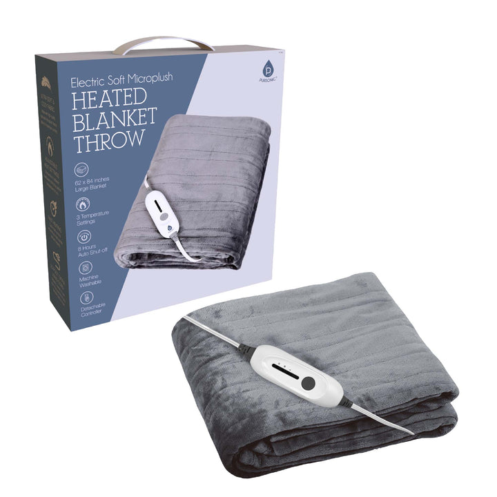 Electric Soft Microplush Heated Blanket Throw