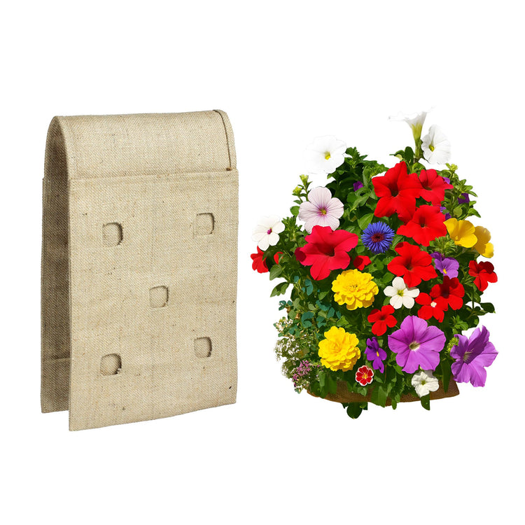 Hang & Grow Burlap Saddle Bag – 10 Holes (5 Each Side, 1
