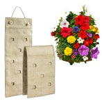HANG & GROW Burlap Saddle Bag – 1" Holes with 1 Hummingbird & 1 Butterfly Seed Packet – Perfect Hanging Strawberry Grow Bag for Attracting Wildlife and Growing Fresh Strawberries by BloomingBulb