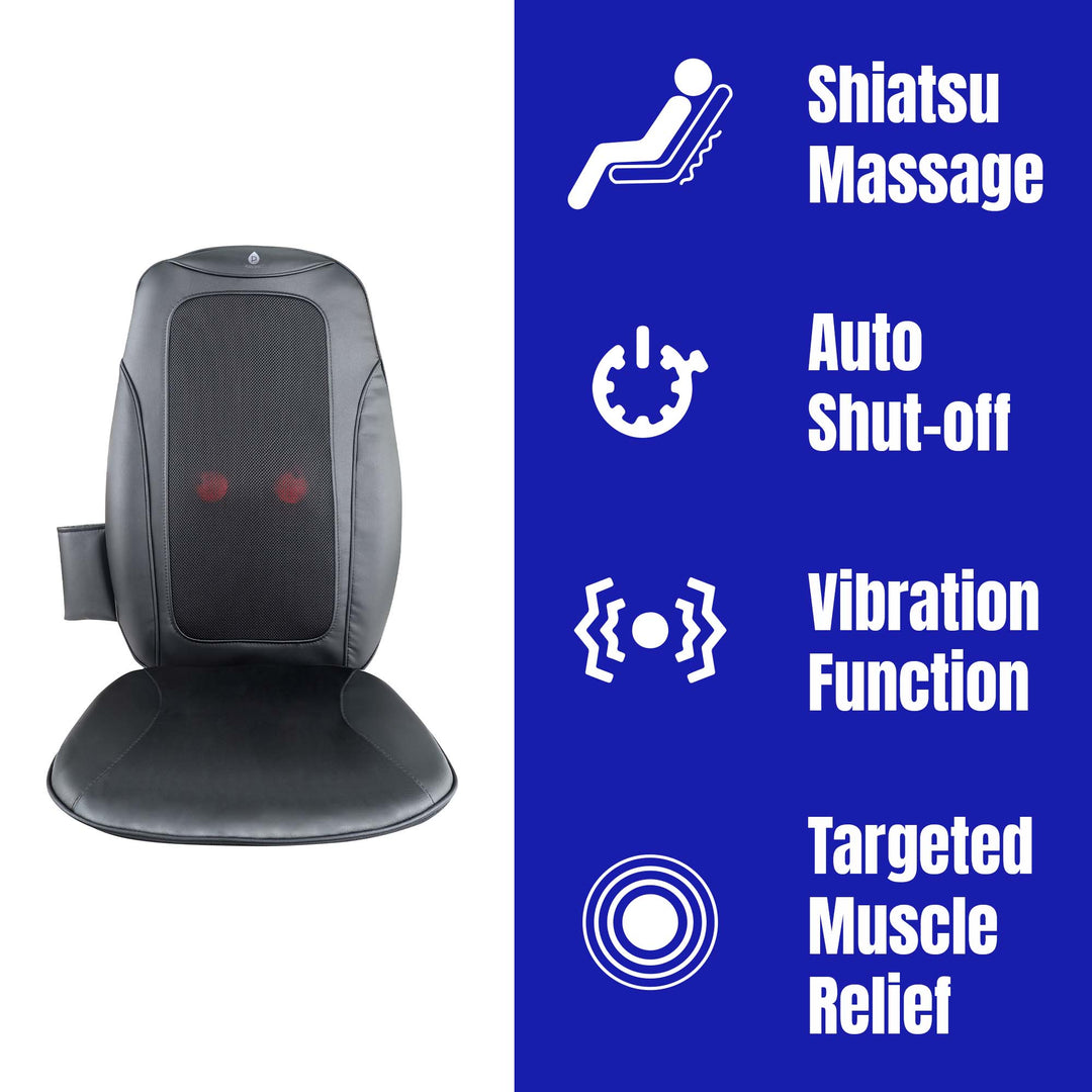 Shiatsu Chair Massager with Vibration by Pursonic