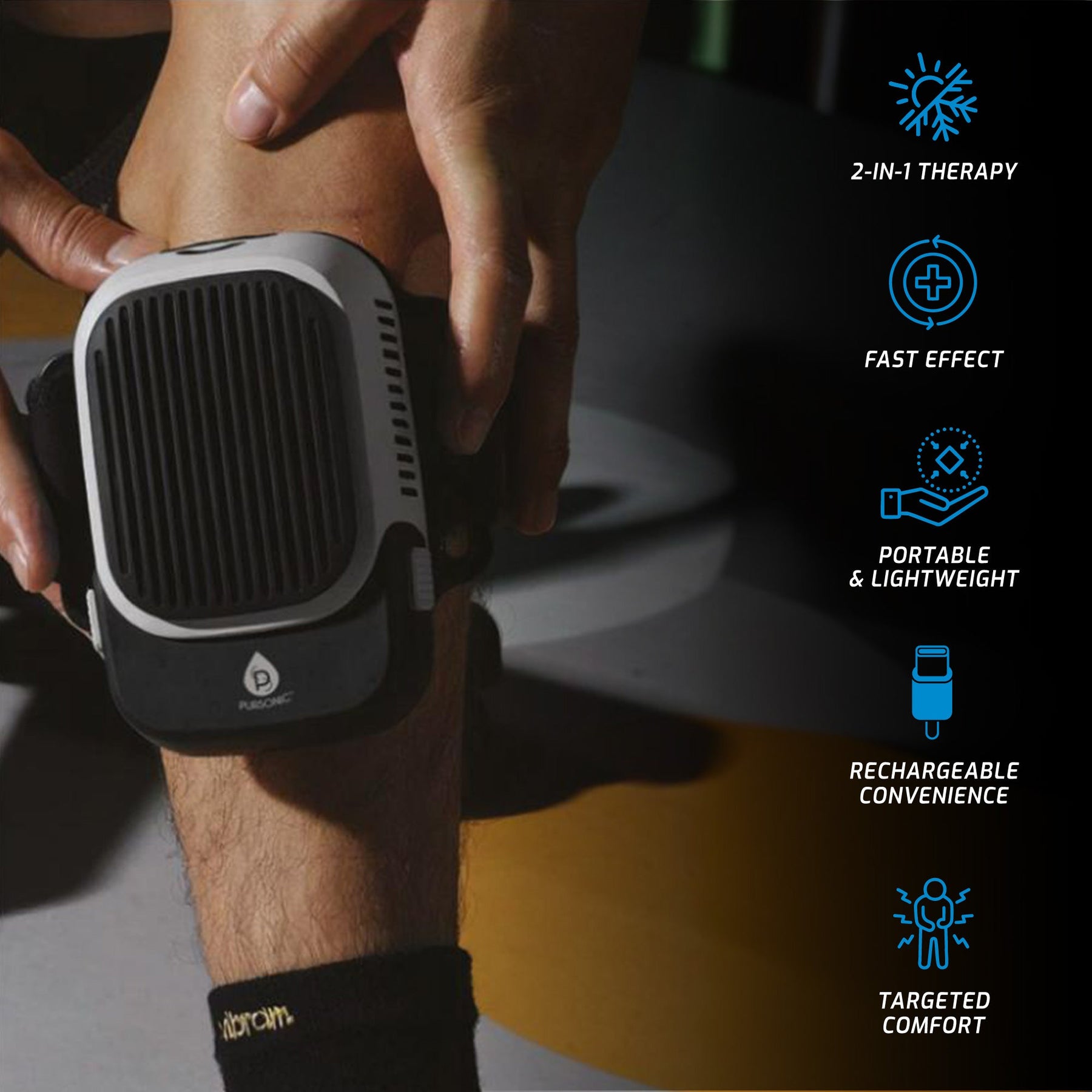 Pursonic 2-in-1 Hot & Cold Therapy Massager Fast Relief - Black Pursonic 2-in-1 Hot & Cold Therapy Massager Fast Relief - Black