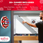 Hook Darts Ring Toss Game ‒ Wood Board and Soft Rings by Swooc Games