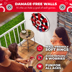 Hook Darts Ring Toss Game ‒ Wood Board and Soft Rings