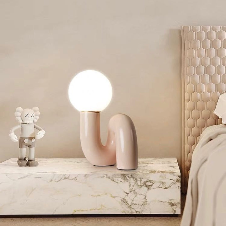 Modern Spiral Bedside Table Lamp - Quirky Whimsical Desk Lamp by INSPECIAL HOME